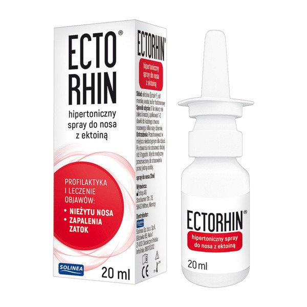 Ectorhin, spray do nosa z ektoiną, hipertoniczny, 20 ml