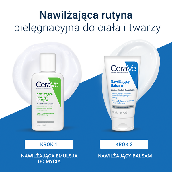 CeraVe, balsam nawilżający do ciała i twarzy dla skóry suchej i bardzo suchej, 50 g