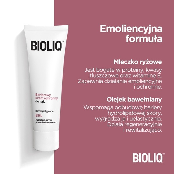 Bioliq BHL, barierowy krem ochronny do rąk, 75 ml