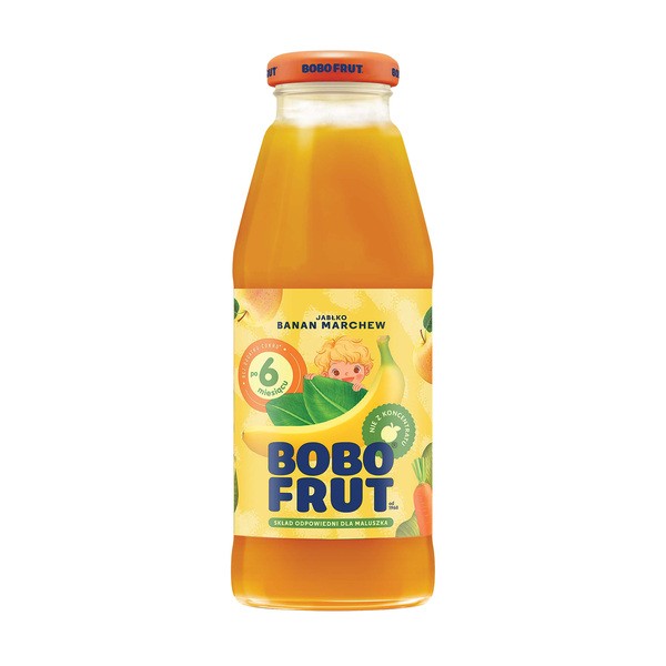 Bobo Frut, nektar owocowo-warzywny, jabłko, banan, marchewka, 6 m+, 300 ml