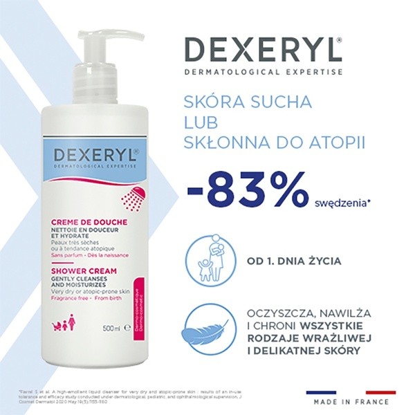 Dexeryl Shower, krem pod prysznic, 500 ml