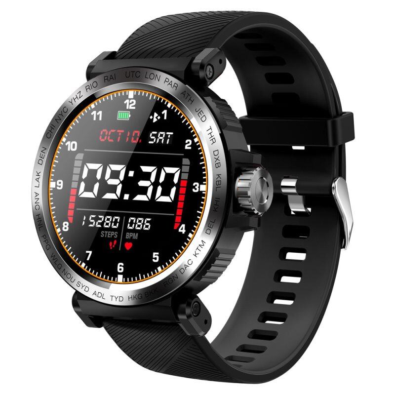 Smartwatch S18 con schermo touch, impermeabile IP68, orologio sportivo, monitoraggio della frequenza cardiaca per telefono iOS e Android, indossabile intelligente