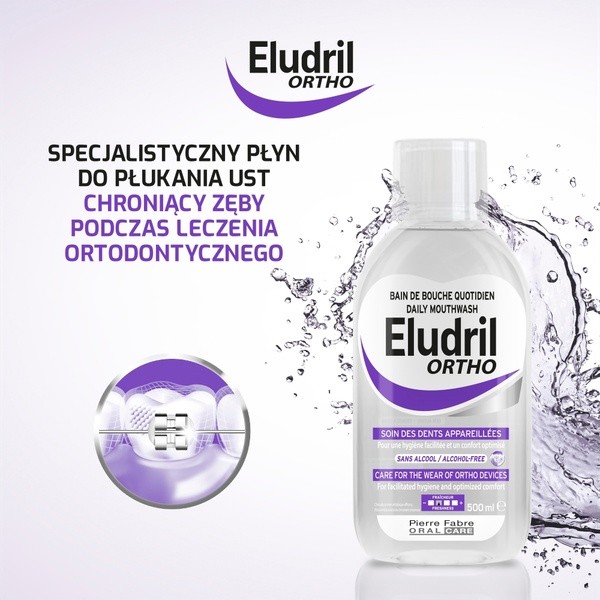 Eludril Ortho, płyn do płukania jamy ustnej, 500 ml