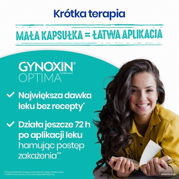 Gynoxin Optima, 200 mg, kapsułki dopochwowe, miękkie, 3 szt.