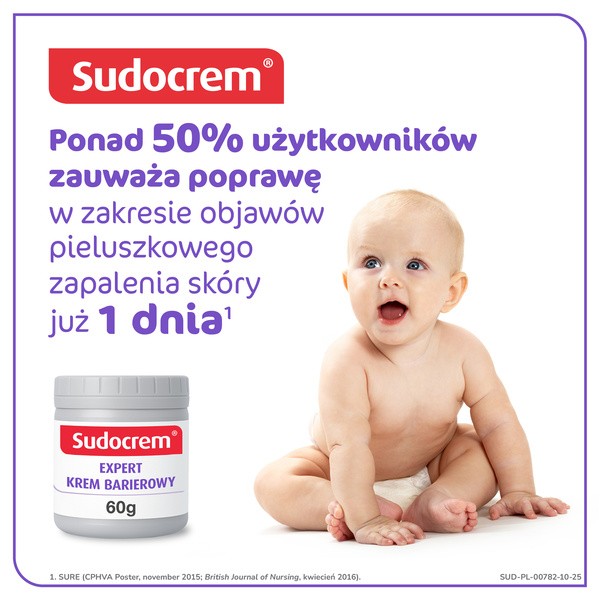 Sudocrem Expert, krem barierowy, pieluszkowe zapalenie skóry, otarcia, 60 g