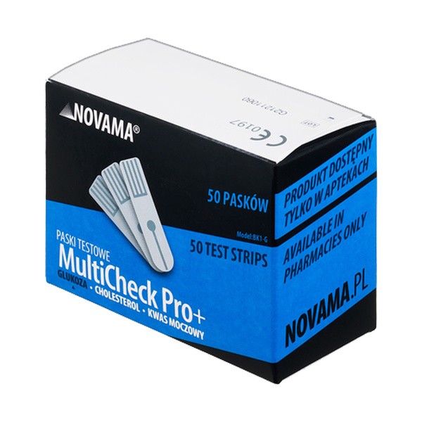 Paski  NOVAMA MULTICHECK PRO+ Paski testowe do glukozy / 50 szt