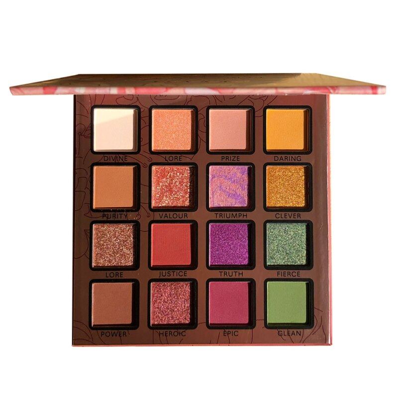 16-kleuren Oogschaduwpalet – Matte, Shimmer en Glittertinten in Modieuze Kleuren – Hooggepigmenteerd en Waterproof