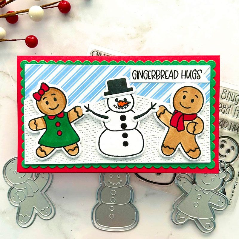 Gingerbread Snow Fun Clear Stamp Set