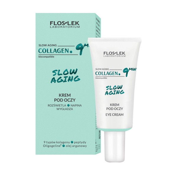 Flos-Lek Collagen.9MW, krem pod oczy, rozświetla napina wygładza, 50 ml