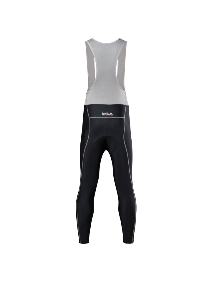 DANISH ENDURANCE Fahrradhose Cycling Bib in Black/Grey günstig kaufen