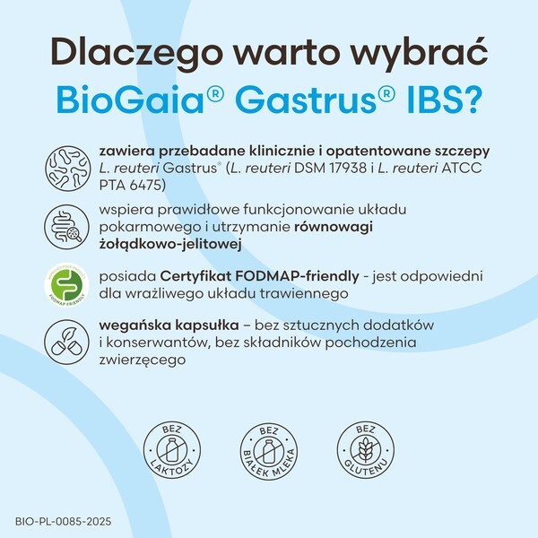 Biogaia Gastrus IBS, kapsułki, 60 szt.