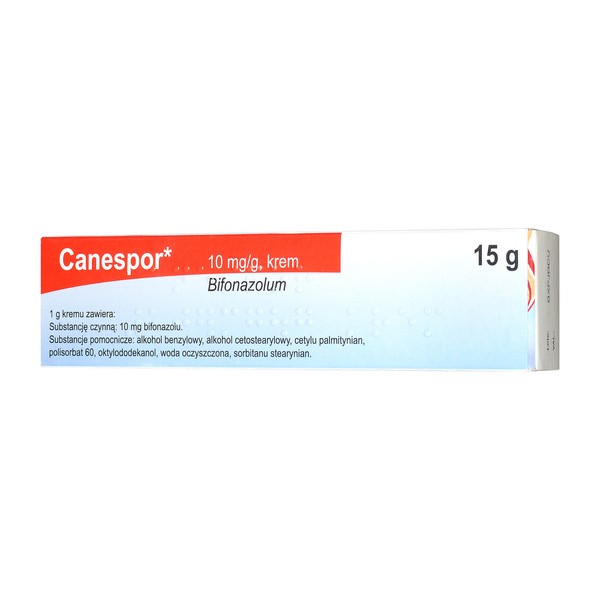 Canespor, 10 mg/g, krem, 15 g (import równoległy, Delfarma)