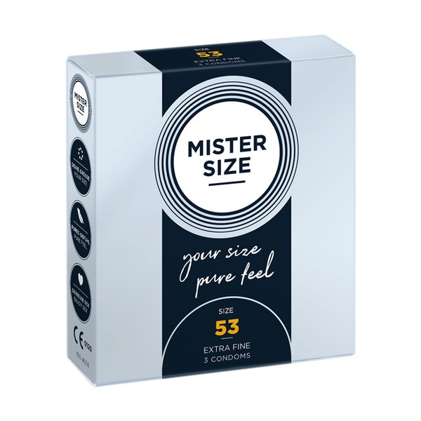 Mister Size, prezerwatywy, 53 mm, 3 szt.