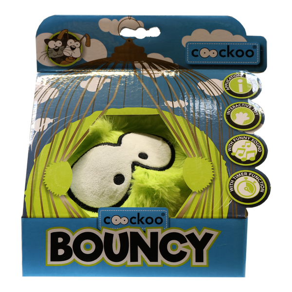 Coockoo Bouncy, interaktywna zabawka dla psa, zielona, 1 szt.