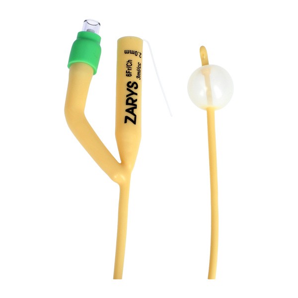 Zarys, urologiczny cewnik Foley'a, dwudrożny z plastikową zastawką, CH 6/3 ml, 1 szt.