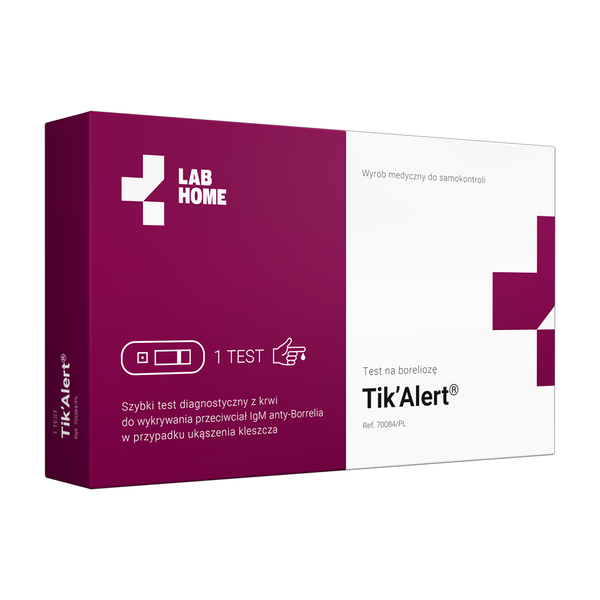 TIK'ALERT, szybki test na boreliozę z krwi, wczesna infekcja, przeciwciała IgM, 1 szt.
