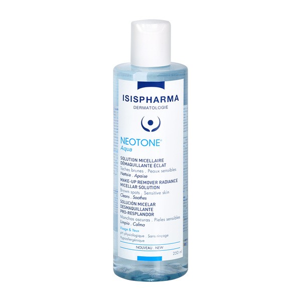 ISISPHARMA NEOTONE AQUA, rozświetlający płyn micelarny do demakijażu dla skóry wrażliwej, skłonnej do przebarwień, 400ML