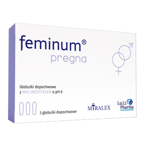 Feminum Pregna, globulki dopochwowe, 3 szt.