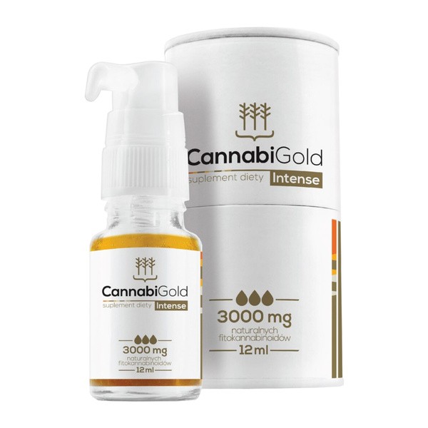 CannabiGold Intense 3000 mg, krople, 12 ml
