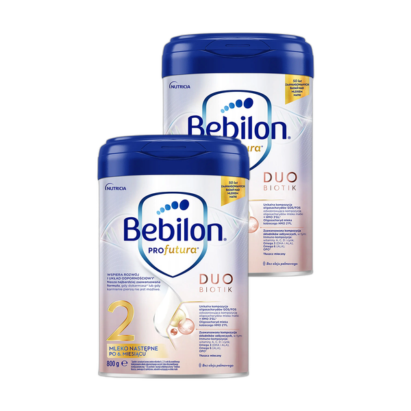 Zestaw 2x Bebilon PROfutura DUOBIOTIK 2, mleko następne po 6. miesiącu, proszek, 800 g