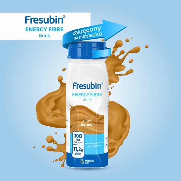 Fresubin Energy Fibre Drink, płyn o smaku karmelowym, 4 x 200 ml