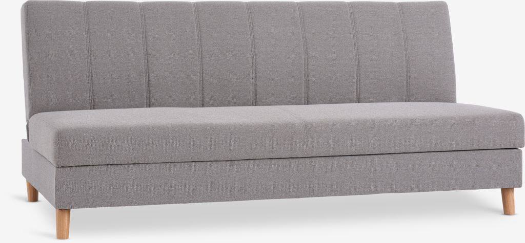 ILDVED sovesofa, beige stof/egfarvet