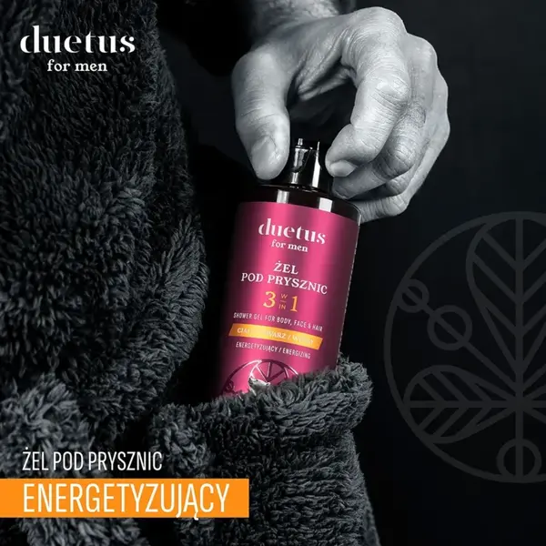 Duetus For Men, energetyzujący żel pod prysznic 3w1, 300 ml