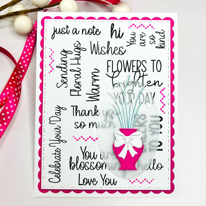 Thoughtful Flower Solids Clear Stamp Set of 14