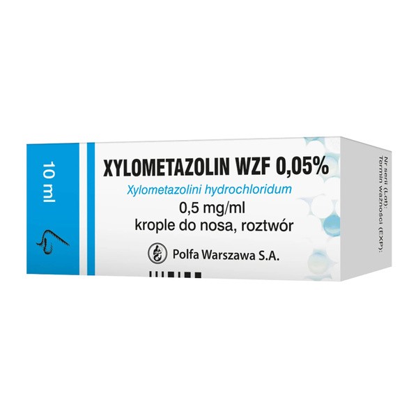 Xylometazolin 0.05%, krople do nosa, 10 ml (Polfa Warszawa)