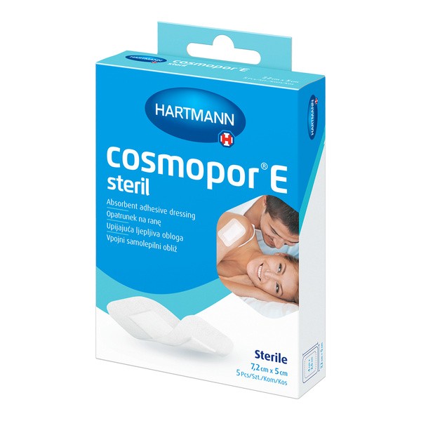 Cosmopor E, samoprzylepny opatrunek jałowy, 7,2 cm x 5 cm, 5 szt.