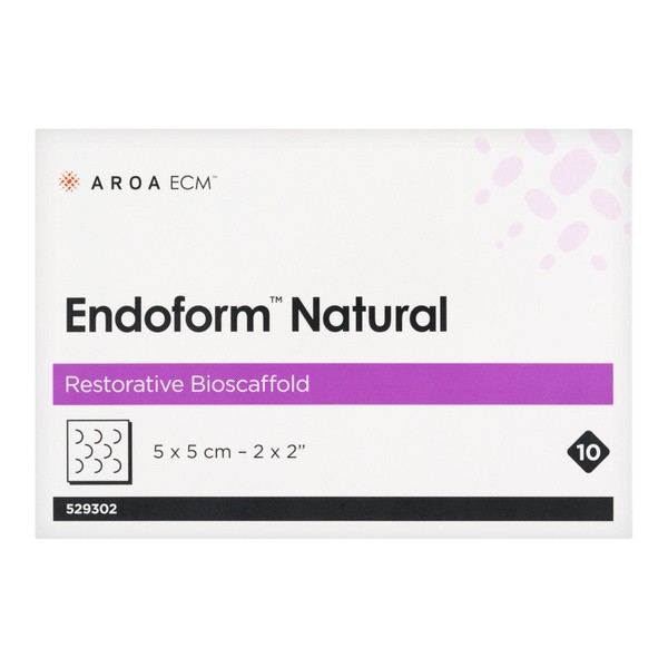 Endoform Natural, opatrunek, 5 cm x 5 cm, 1 szt. (z opakowania 10 szt.)