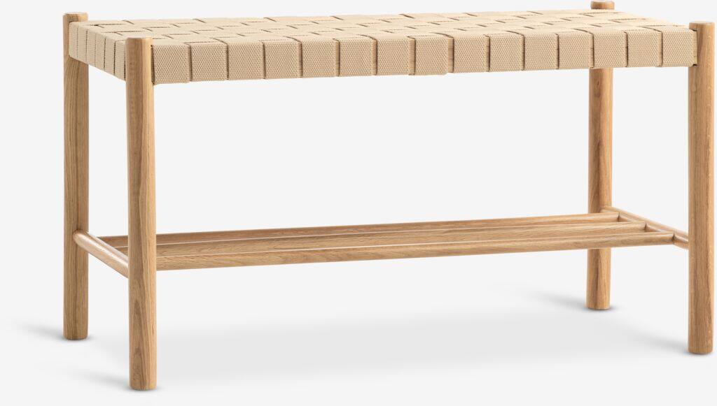 VADEHAVET VADEHAVET bænk med hylde, eg/natur