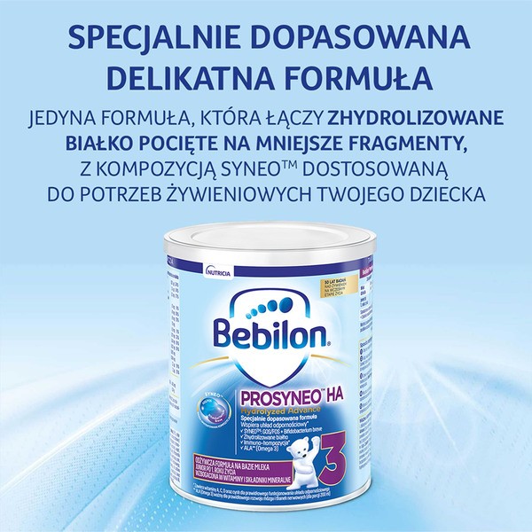 Bebilon Prosyneo HA 3, Junior, odżywcza formuła na bazie mleka po 1. roku życia, 400 g