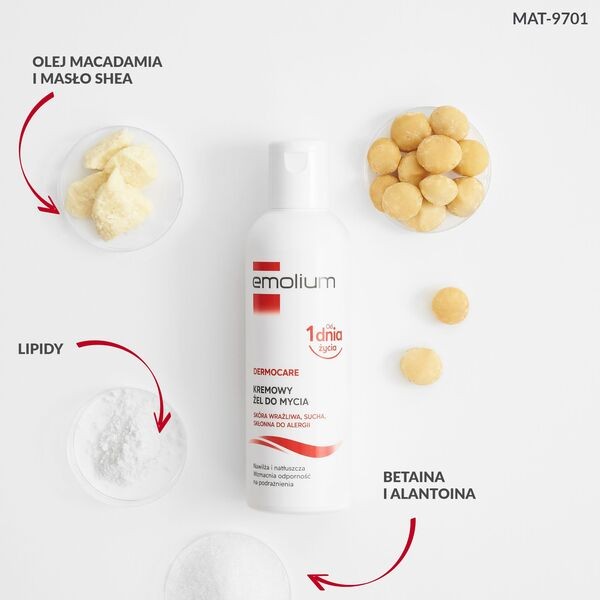 Emolium Dermocare, kremowy żel do mycia, 200 ml
