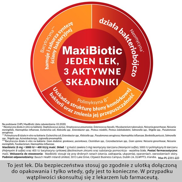 Maxibiotic, maść, 1 g, 10 saszetek