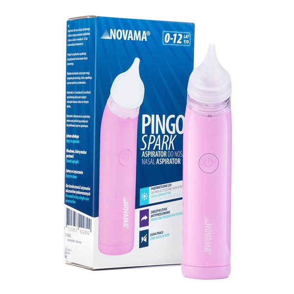 Novama Pingo Spark, aspirator do nosa, różowy, 1 szt.