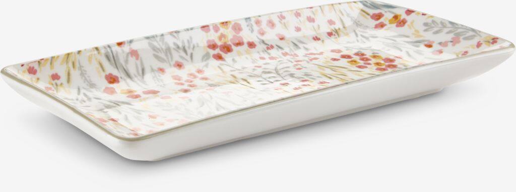 EMIL Fad EMIL bredde 11xlængde 25 cm med blomster