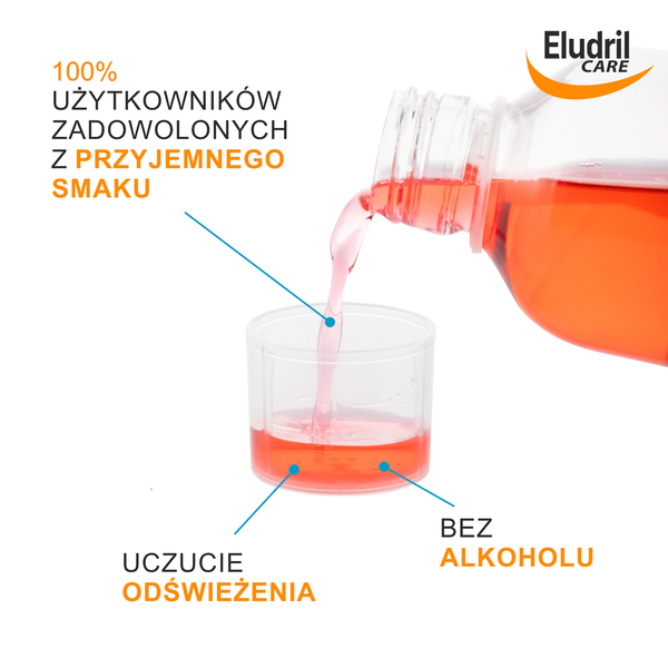 Eludril Care, płyn do codziennej higieny jamy ustnej, 500 ml