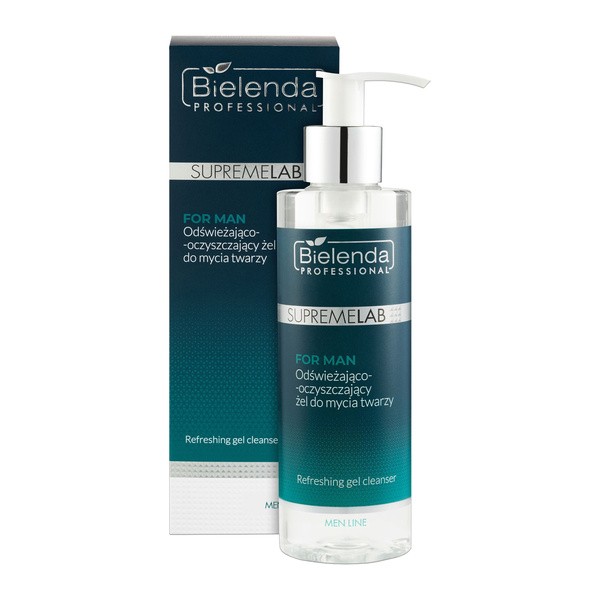 Bielenda Professional SupremeLab For Man, odświeżająco-oczyszczający żel do mycia twarzy, 200 ml