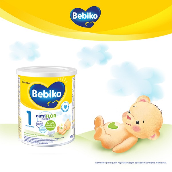 Bebiko 1 NUTRIflor Expert, mleko początkowe dla niemowląt, od urodzenia, proszek, 700 g