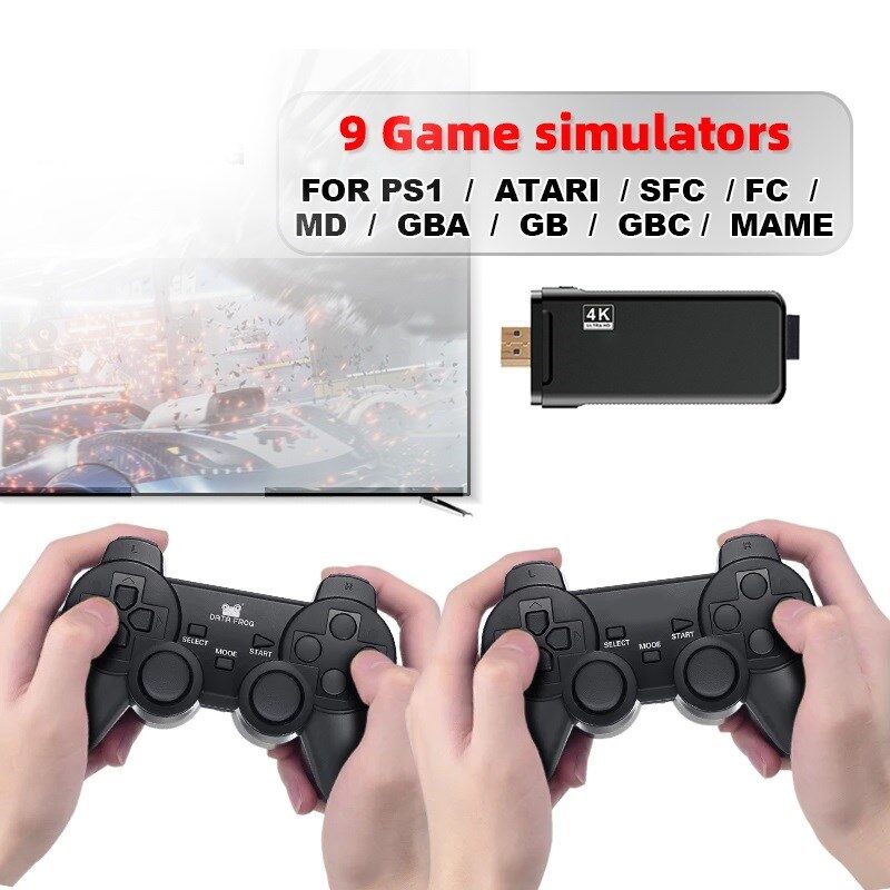 TV Video Game Console Wireless Controller Built in 10000 Games 4K Compatible Retro Console Support For PS1 GBA FC