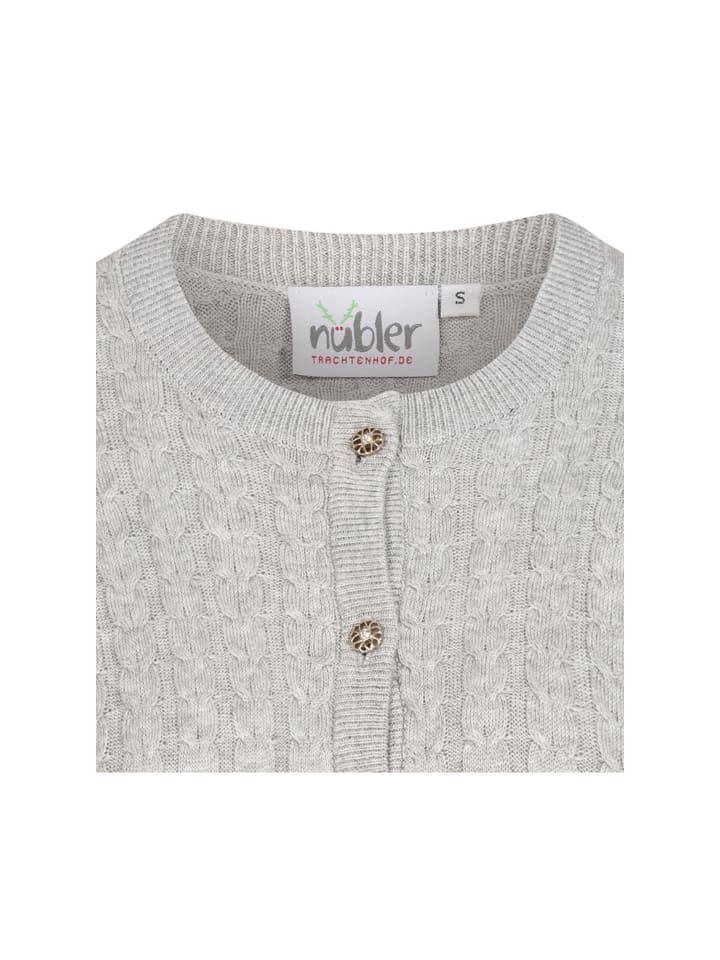 Nübler Strickjacke Langarm Sonja in Silber günstig kaufen