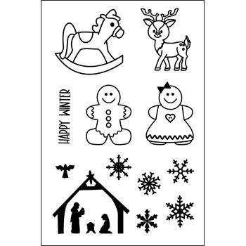extras4snowglobe Clear Stamp Set of 12