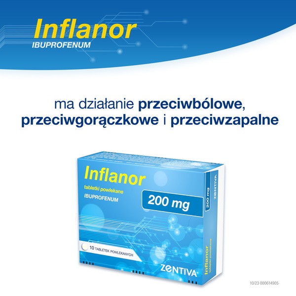 Ibuprofen Zentiva 200 mg, tabletki powlekane, 10 szt.