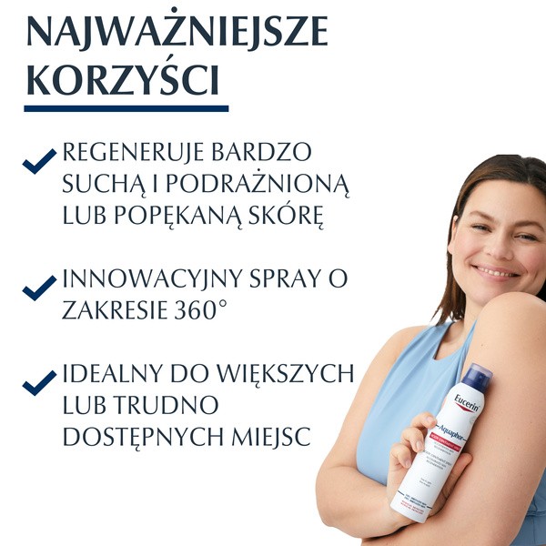 Eucerin Aquaphor, maść regenerująca w sprayu, do skóry suchej, popękanej i podrażnionej, dla dorosłych i niemowląt, 45 ml
