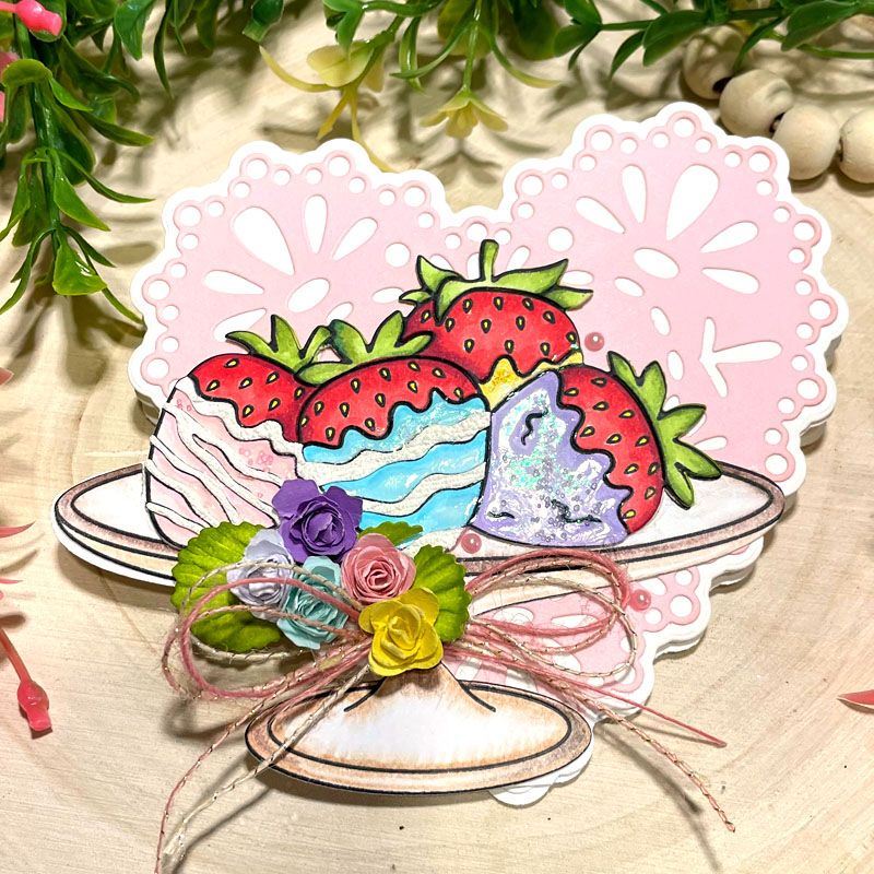 more4chocolatestrawberries Clear Stamp Set