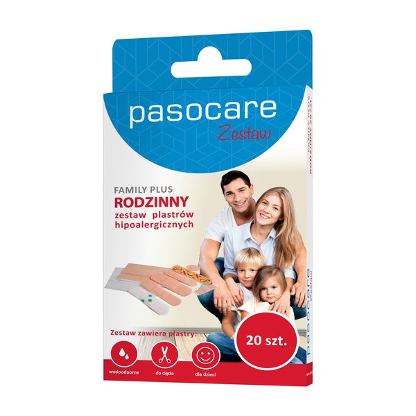 Pasocare Family Plus, zestaw plastrów, 20 szt.