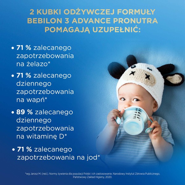 Bebilon Advance Pronutra 3, Junior, formuła na bazie mleka po 1. roku życia, proszek, 800 g