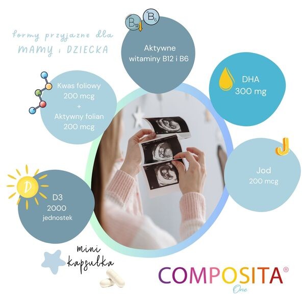 Composita One, kapsułki, 30 szt. + 30 szt. DHA