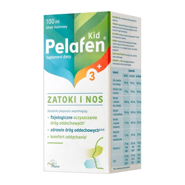 Pelafen Kid 3+ Zatoki i Nos, płyn, 100 ml